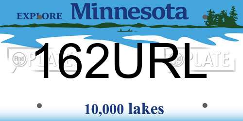 162URL Minnesota License Plate