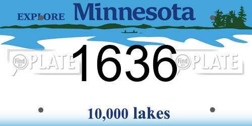 1636 Minnesota License Plate