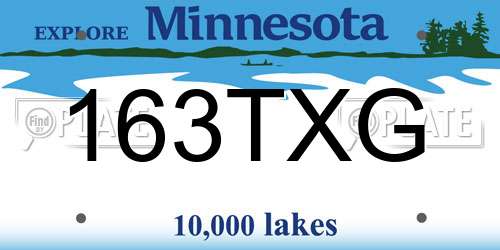 163TXG Minnesota License Plate