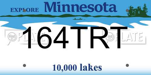 164TRT Minnesota License Plate