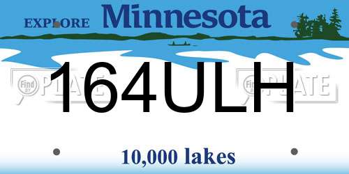 164ULH Minnesota License Plate