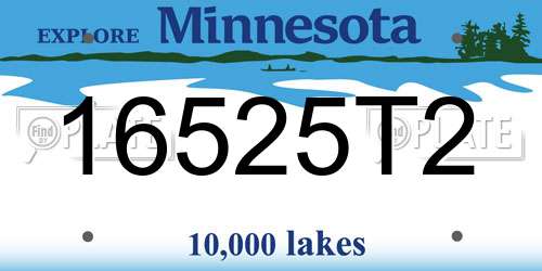 16525T2 Minnesota License Plate