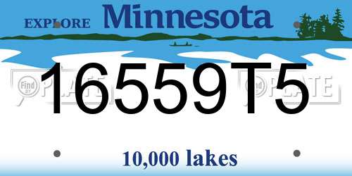 16559T5 Minnesota License Plate