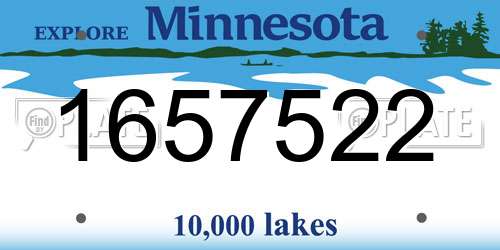 1657522 Minnesota License Plate
