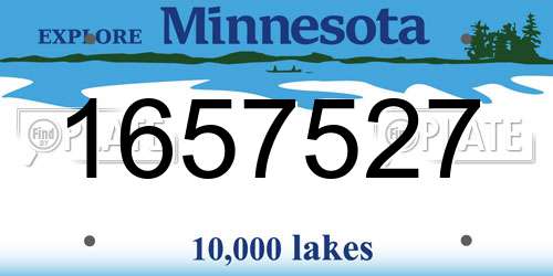 1657527 Minnesota License Plate