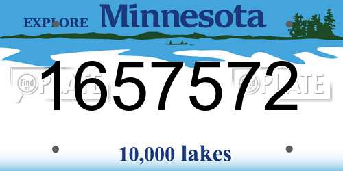1657572 Minnesota License Plate