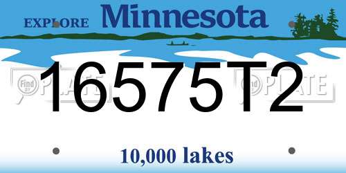 16575T2 Minnesota License Plate
