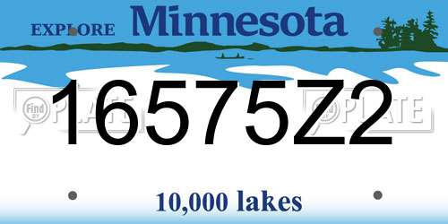 16575Z2 Minnesota License Plate