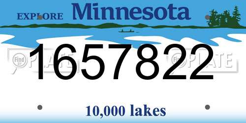 1657822 Minnesota License Plate