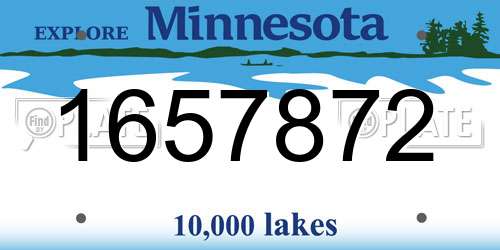 1657872 Minnesota License Plate