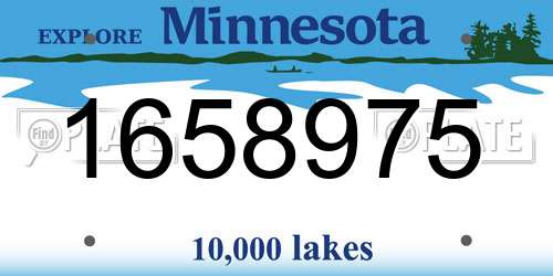 1658975 Minnesota License Plate