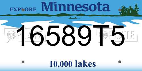 16589T5 Minnesota License Plate