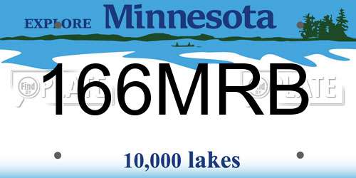 166MRB Minnesota License Plate