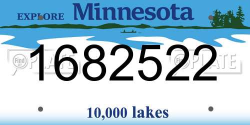 1682522 Minnesota License Plate