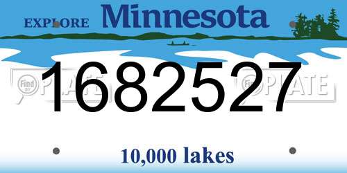 1682527 Minnesota License Plate