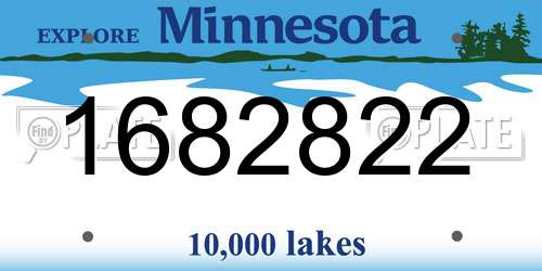 1682822 Minnesota License Plate