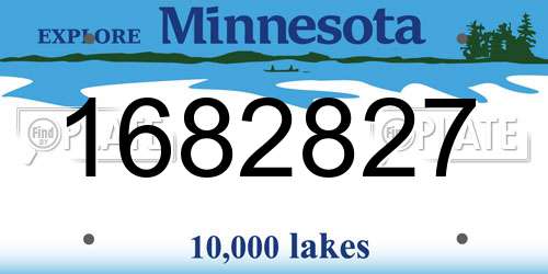 1682827 Minnesota License Plate
