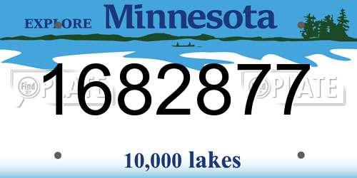 1682877 Minnesota License Plate