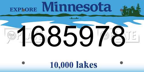 1685978 Minnesota License Plate