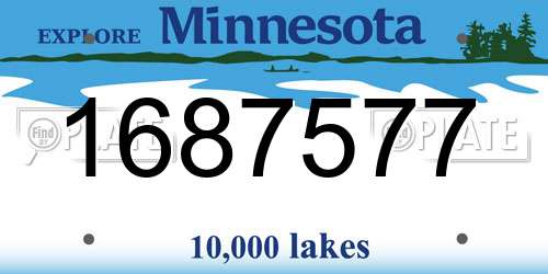 1687577 Minnesota License Plate