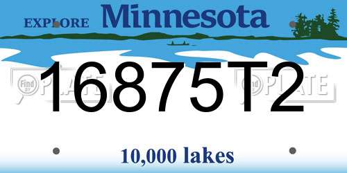 16875T2 Minnesota License Plate