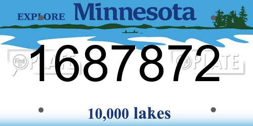 1687872 Minnesota License Plate