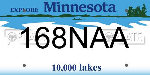 168NAA Minnesota License Plate