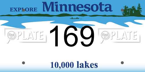 169 Minnesota License Plate