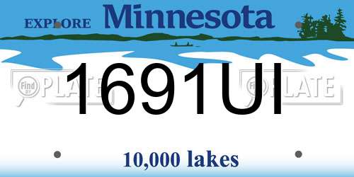 1691UI Minnesota License Plate