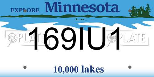 169IU1 Minnesota License Plate