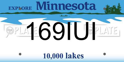 169IUI Minnesota License Plate