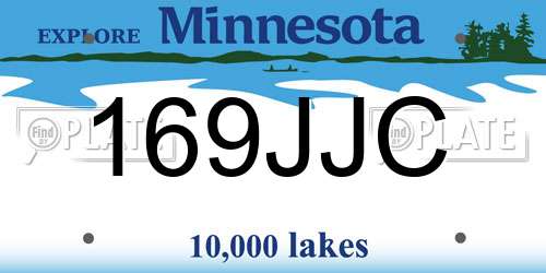 169JJC Minnesota License Plate