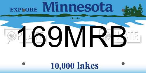 169MRB Minnesota License Plate
