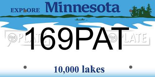 169PAT Minnesota License Plate