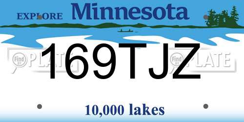 169TJZ Minnesota License Plate
