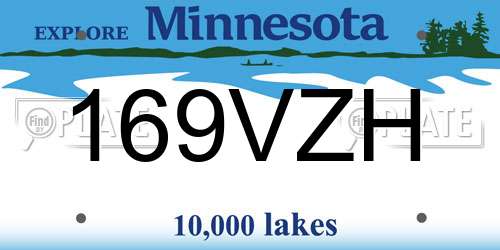 169VZH Minnesota License Plate