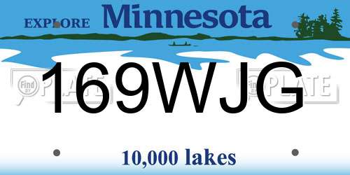 169WJG Minnesota License Plate