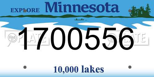 1700556 Minnesota License Plate