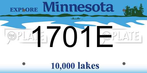 1701E Minnesota License Plate
