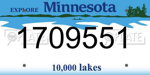 1709551 Minnesota License Plate