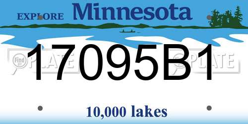 17095B1 Minnesota License Plate