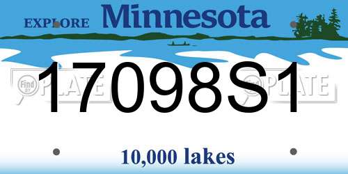 17098S1 Minnesota License Plate
