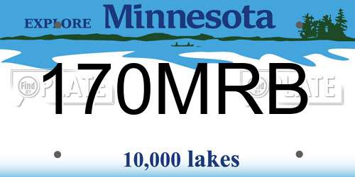 170MRB Minnesota License Plate