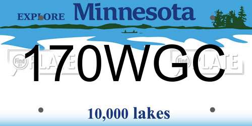 170WGC Minnesota License Plate