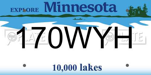 170WYH Minnesota License Plate