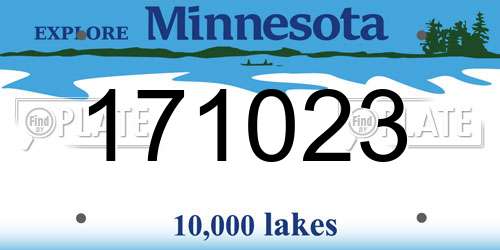 171023 Minnesota License Plate