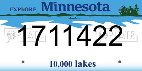 1711422 Minnesota License Plate