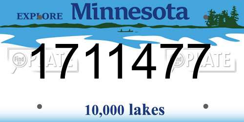 1711477 Minnesota License Plate