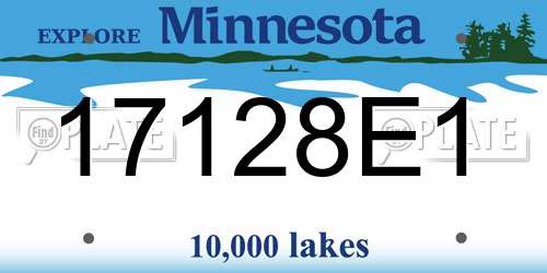 17128E1 Minnesota License Plate