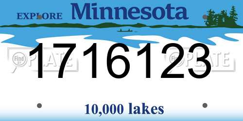 1716123 Minnesota License Plate